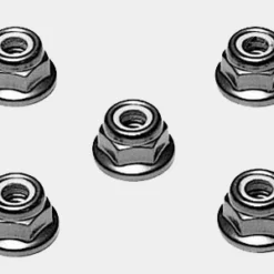 Tamiya 4mm Flange Lock Nut Blue